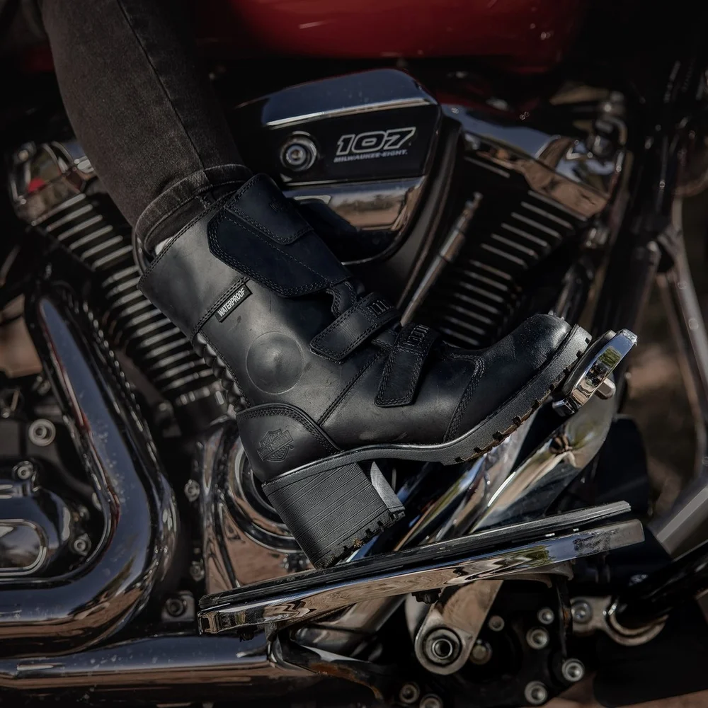 Harley-Davidson Women's Black Leather Boots - Picture 2 of 9